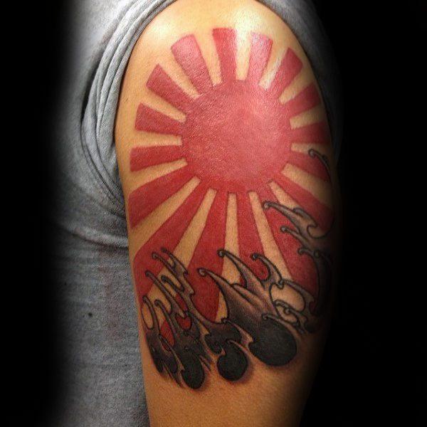 татуировка восходящего солнца 11