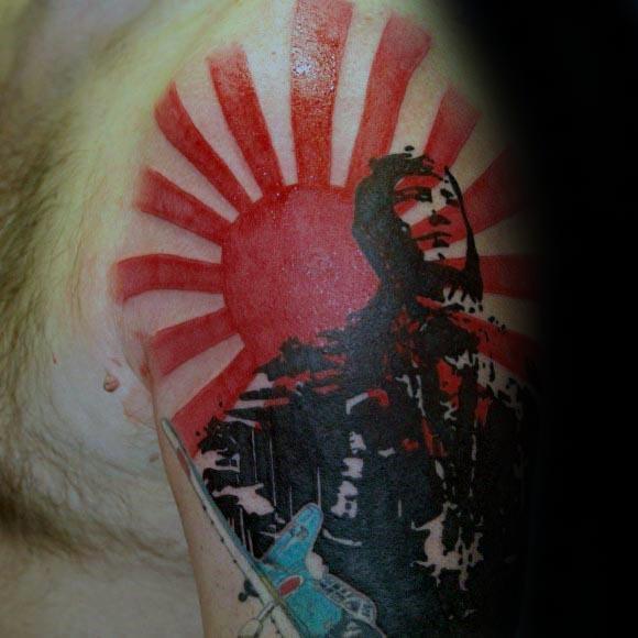 татуировка восходящего солнца 21