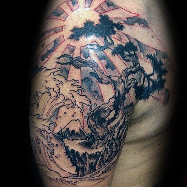 татуировка восходящего солнца 43
