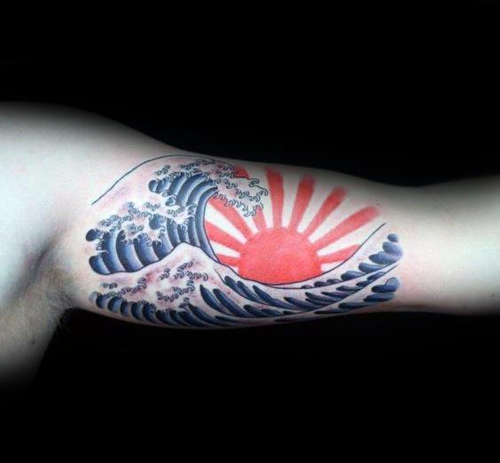 татуировка восходящего солнца 85