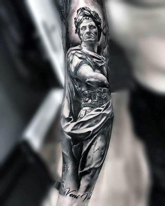 60 Roman Statue Tattoo Designs For Men  Stone Ink Ideas  Statue tattoo  Tattoo designs men Roman tattoo
