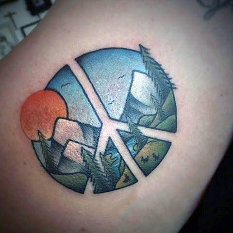 татуировка символ мира 111