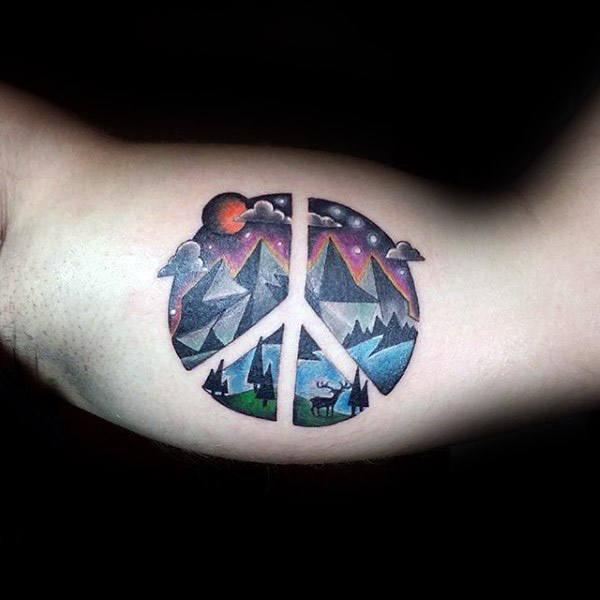 татуировка символ мира 113
