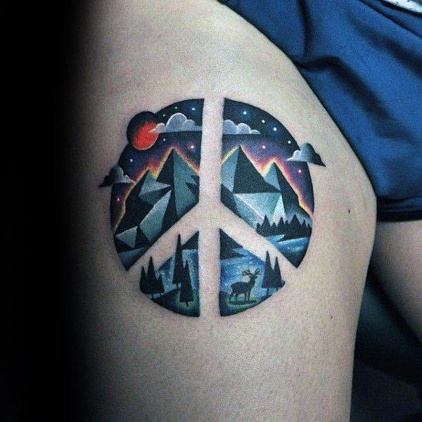 татуировка символ мира 55