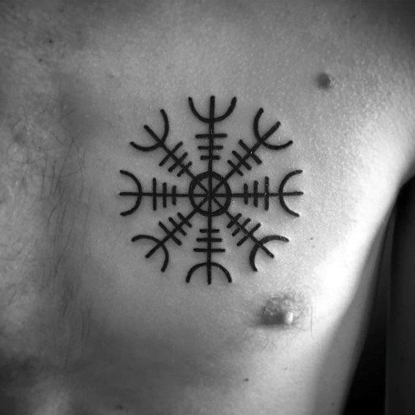 викинг символ татуировка aegishjalm 09