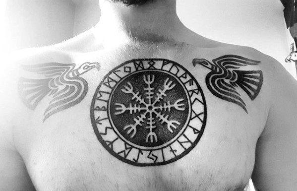 викинг символ татуировка aegishjalm 11