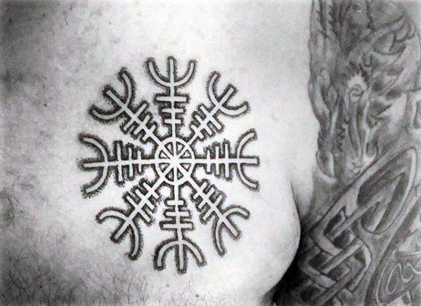 Эгишьялм викинг татуировка символ 37