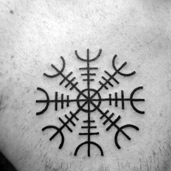 викинг символ татуировка aegishjalm 41