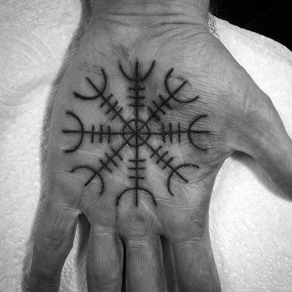 викинг символ татуировка aegishjalm 43