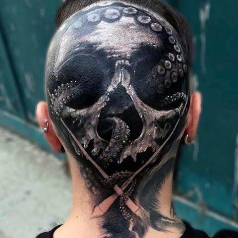 татуировка на голове 93