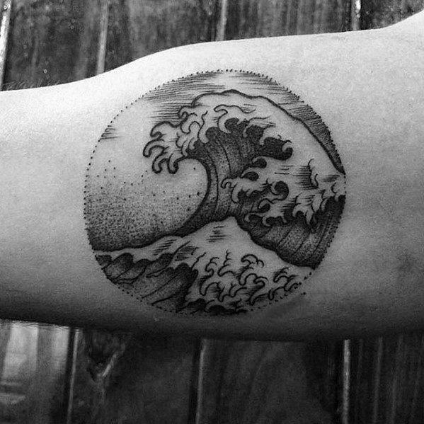 татуировка японские волны 97