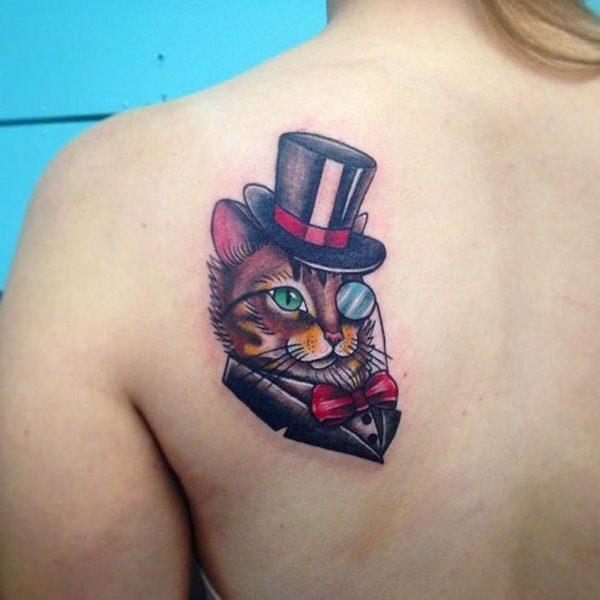 тату кошка татуировка 12
