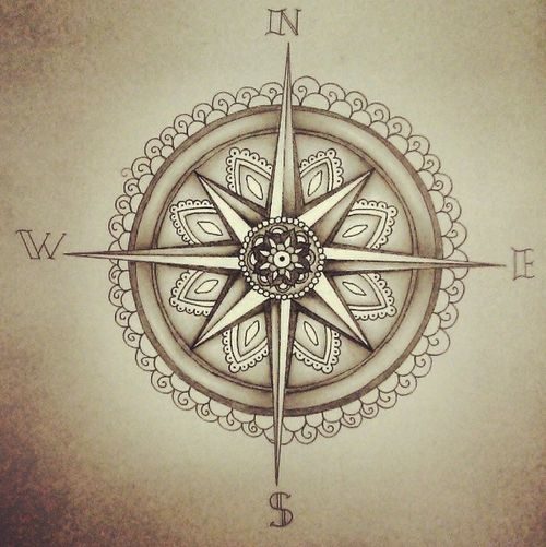Тату компас и их значение - Фото с лучшими рисунками