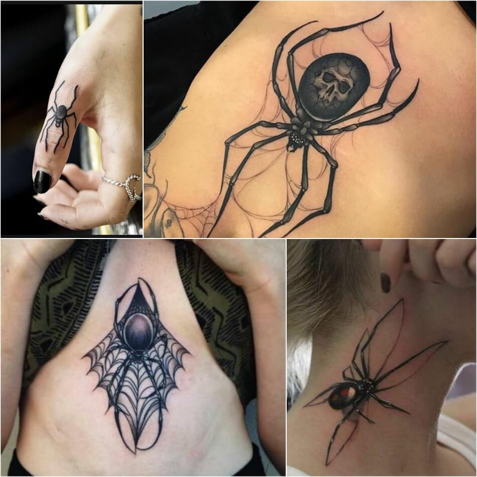 Τατουάζ αράχνη: νόημα και ιδέες για να σας εμπνεύσουν