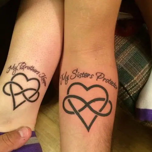 tatuajes infinitos de hermano y hermana