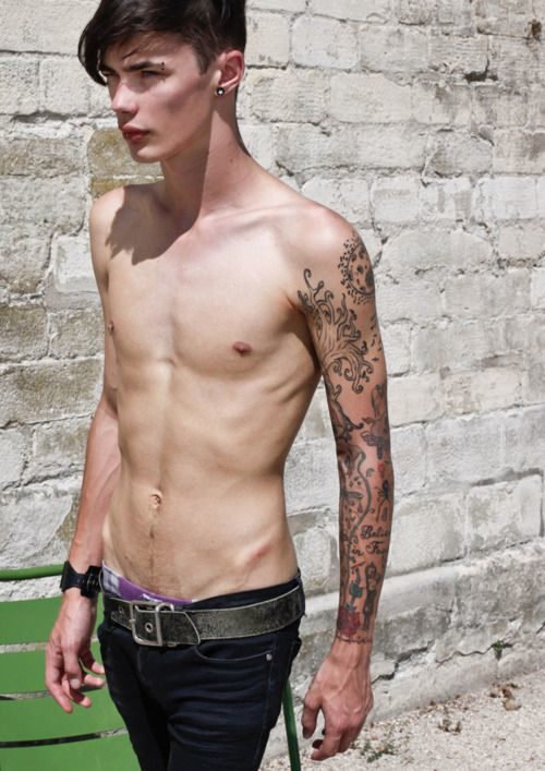 Skinny guys with tattoos