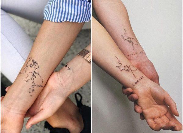 Τατουάζ για ζευγάρια στο χέρι με έννοιες