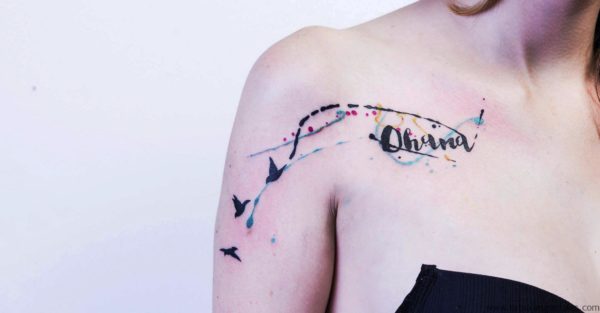 Татуировки для женщин на ключице