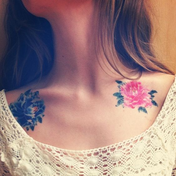 Татуировки для женщин на ключице