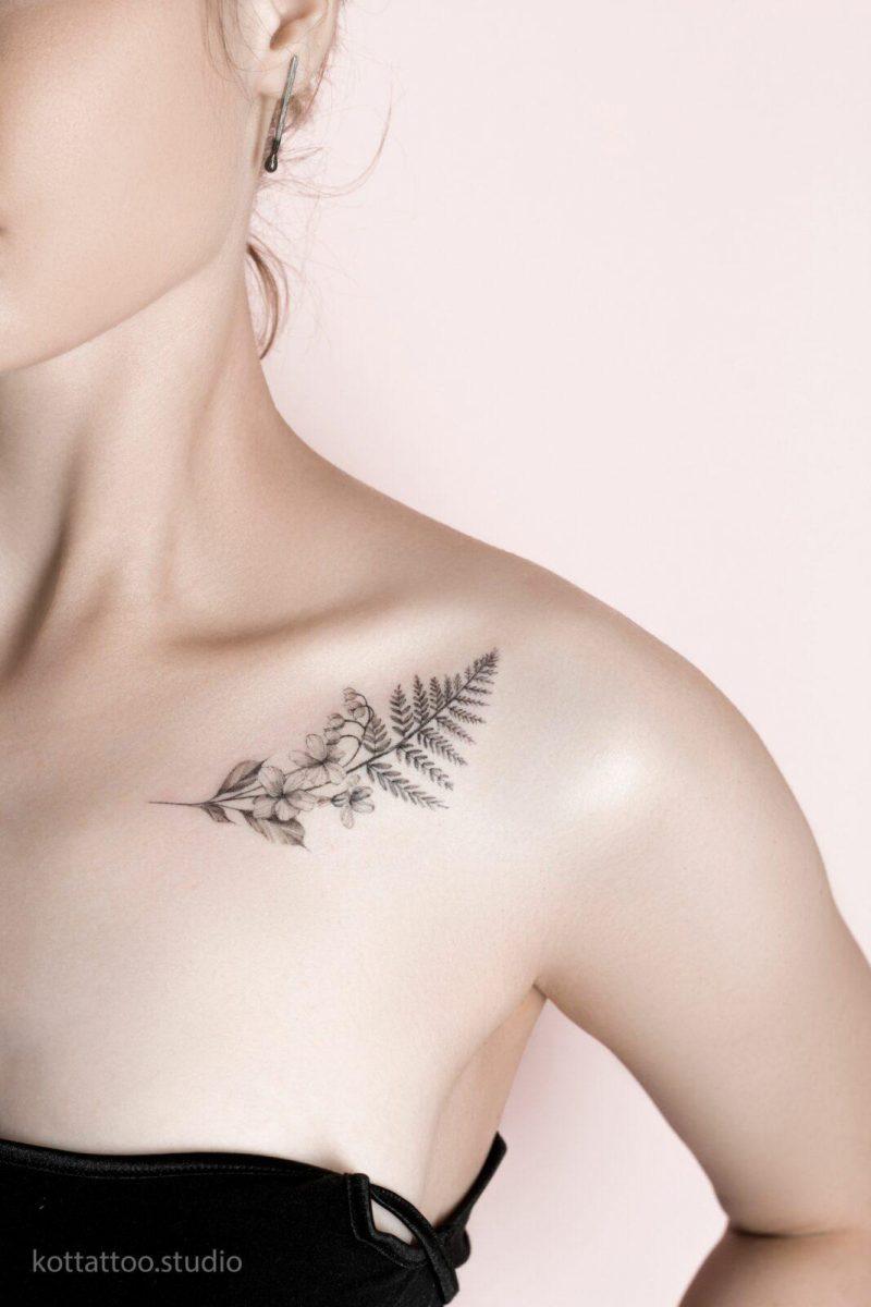 Tattoos for women on the collarbone - All about tattoos
