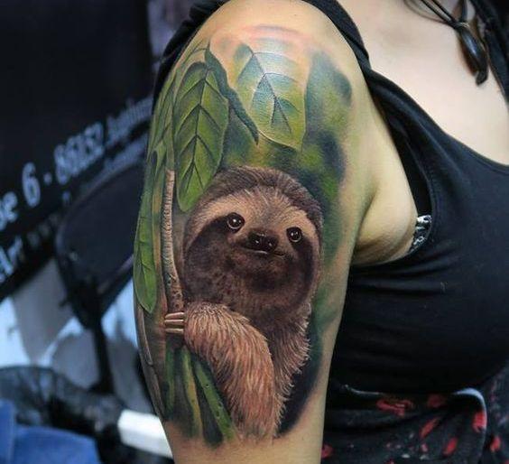 Sloth tattoos: lots of ideas for inspiration and meaning