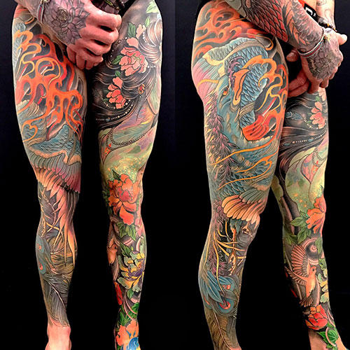 Татуировки на ногах у мужчин