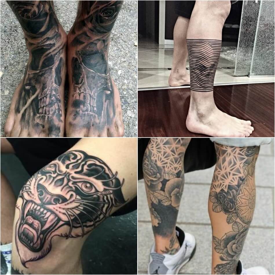 Tatuagens nas pernas dos homens