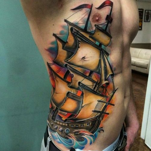 Татуировки на ребрах: 55 дизайнов для мужчин