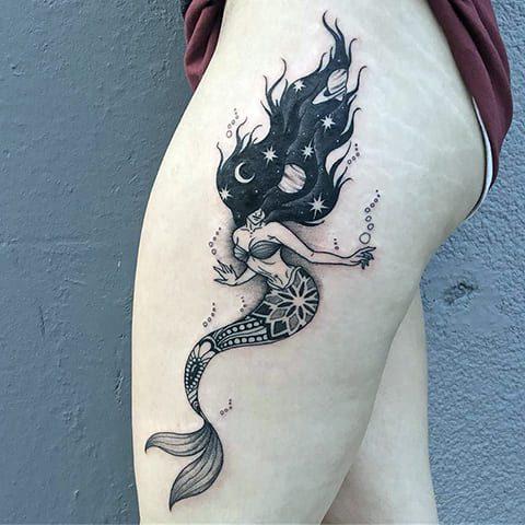 Hableány tetoválás: mit jelentenek, és fotók, amelyek inspirálni fognak