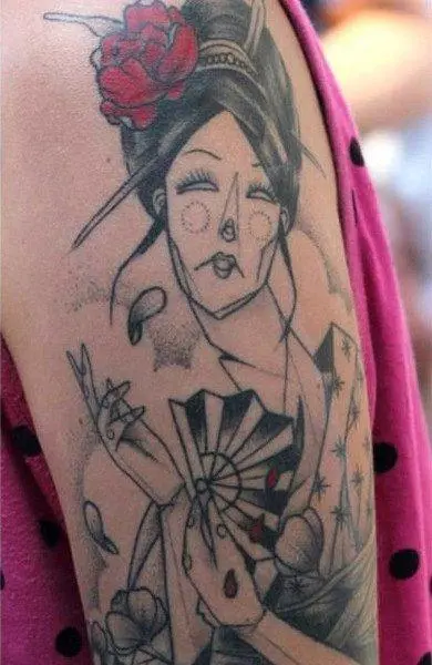 Tatuaxes de geishas... e geishas tatuadas: foto e significado