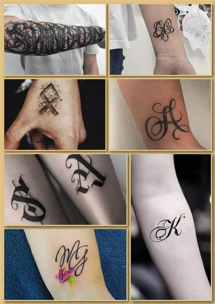 Tattoos met Latynse letters: foto en betekenis