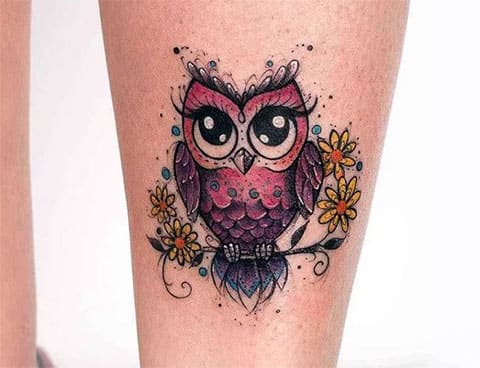 Tetovaže sove i njihovo značenje 【Za žene】
