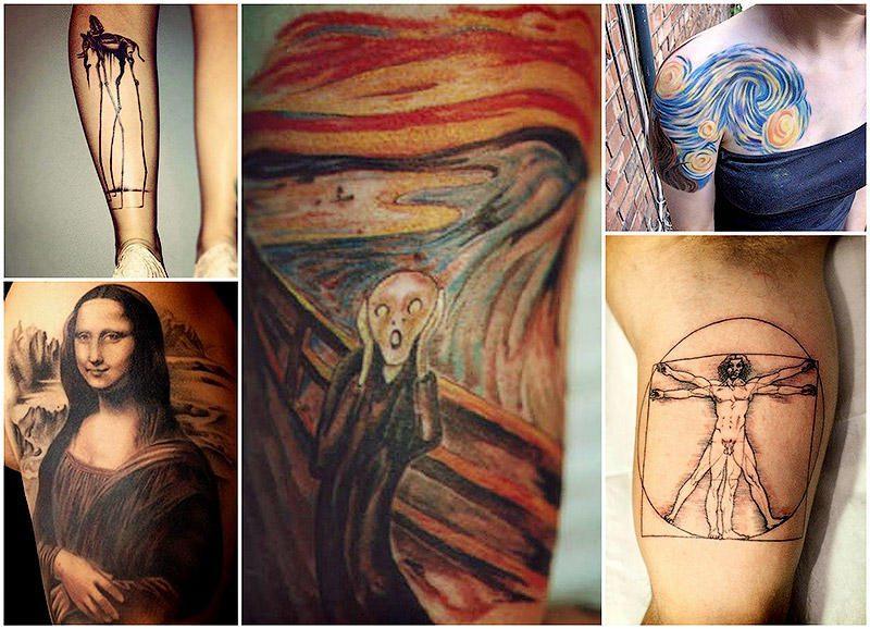 TOP 10 / Tetovējumi un slaveni mākslas darbi