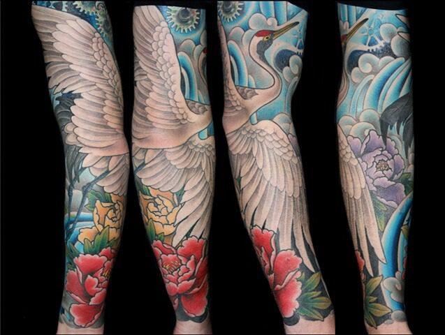 Wonderful heron tattoo - ideas and meaning