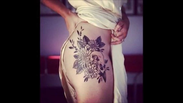 Женские татуировки на бедре, идеи и эскизы