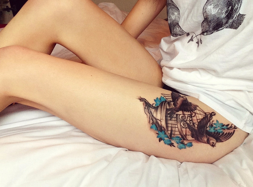 Женские татуировки на ноге, крутые дизайны