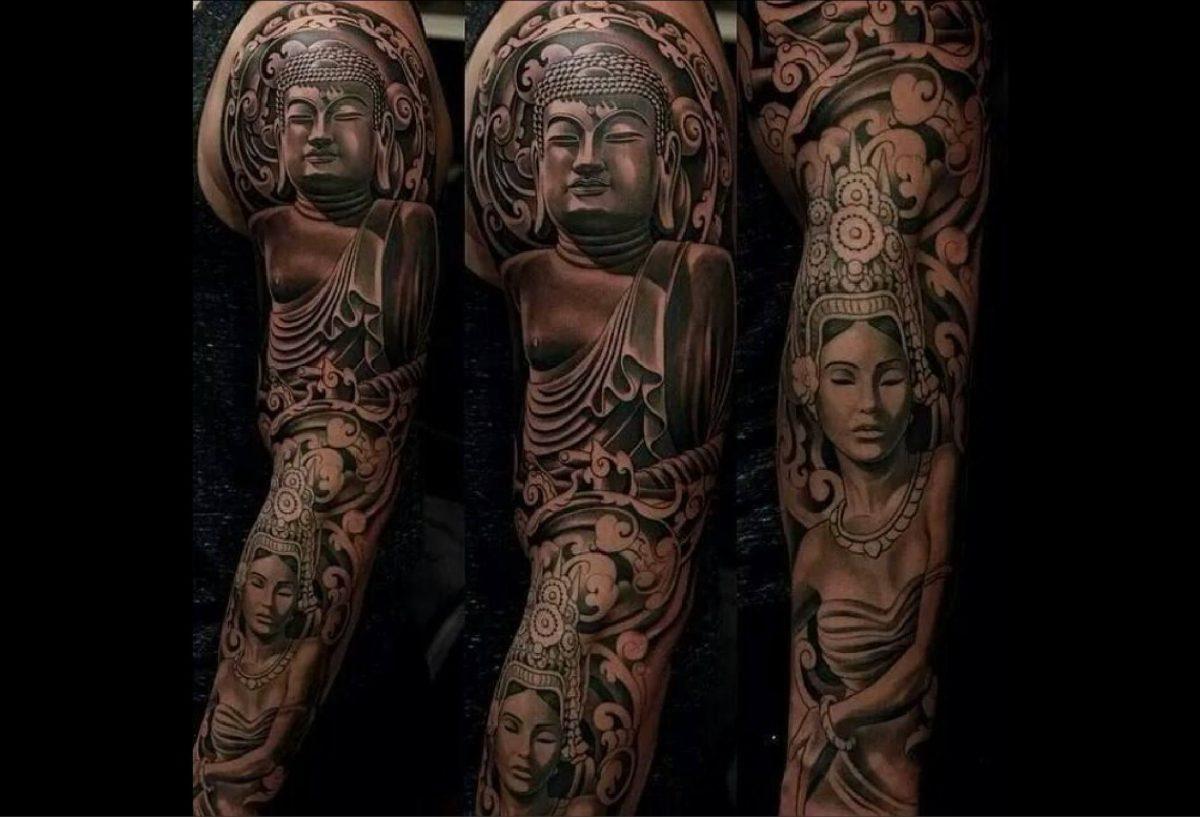 Буддийские тату рукав