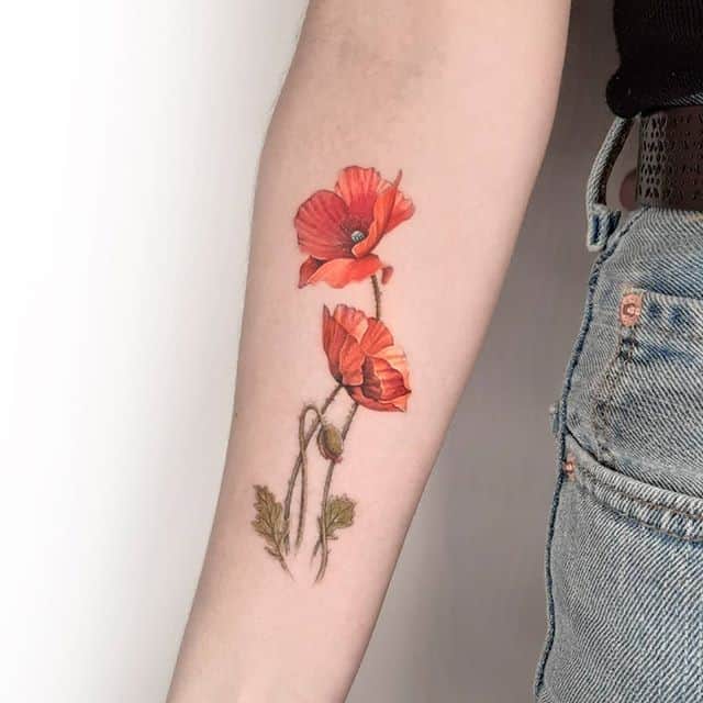 Тетоважа со афион: див афион