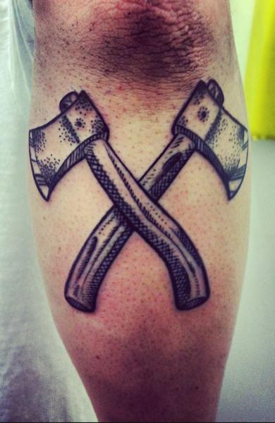 Ax tattoo: mifananidzo uye zvinoreva