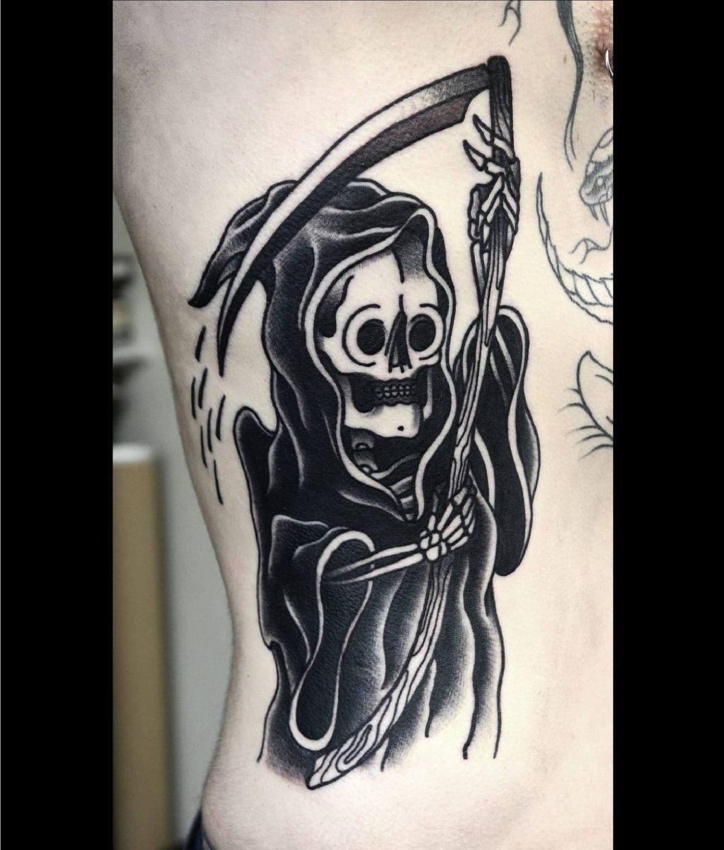 Grim Reaper Tattoo: Death Tattoo.