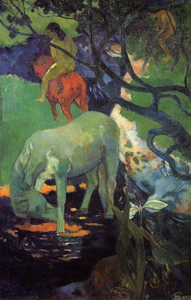 "ነጭ ፈረስ" Gauguin