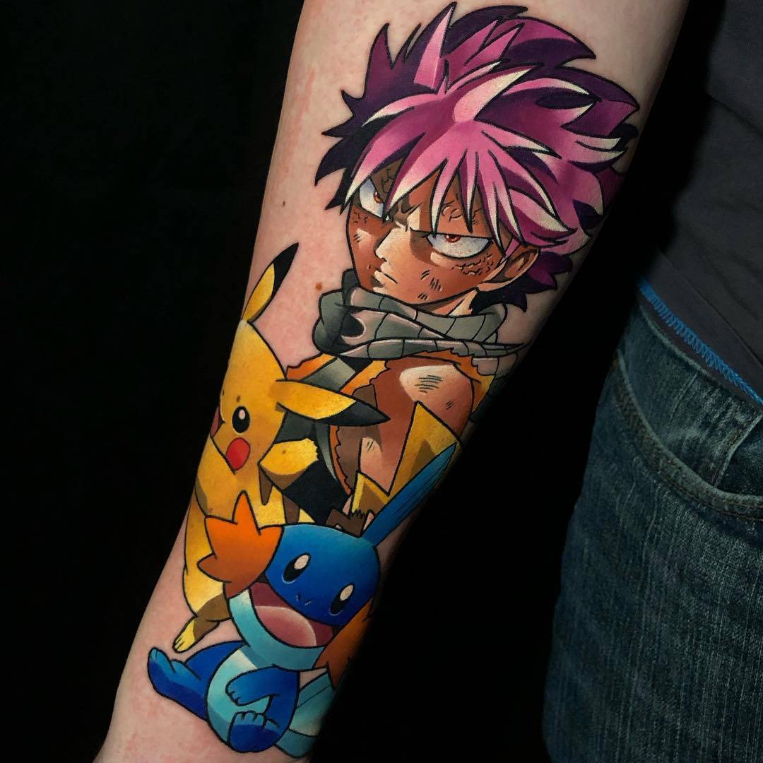 15 deseños e ideas fantásticos de tatuaxes de anime para os amantes do anime