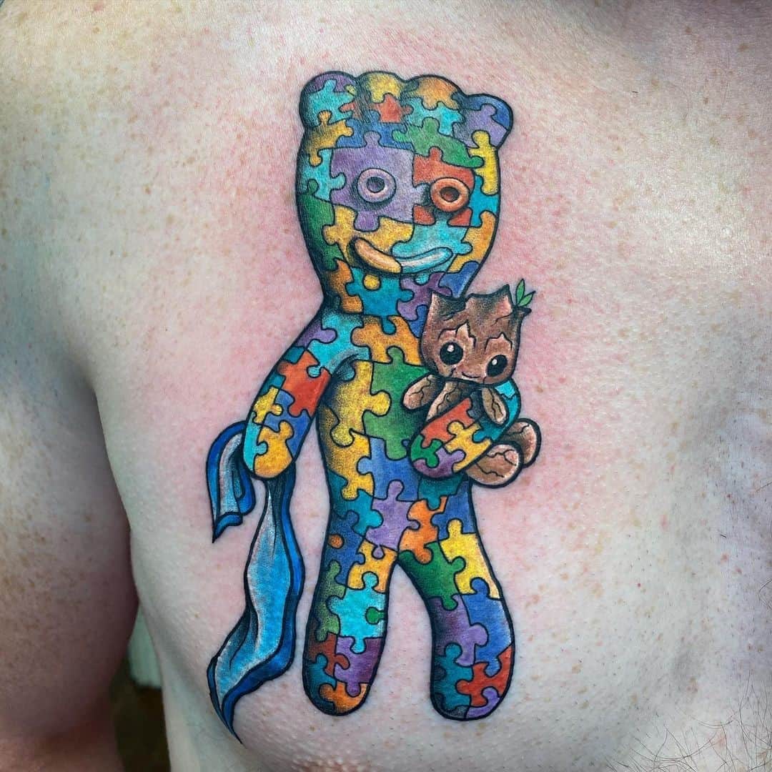 Cele mai bune 30 de idei de design de tatuaje cu autism pentru bărbați