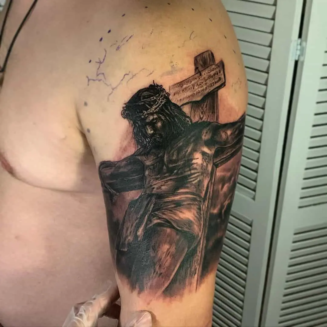 40+ Smaointe Dearaidh Cross Tattoo: Chun Do Chreideamh a ..., image size:1080x1080