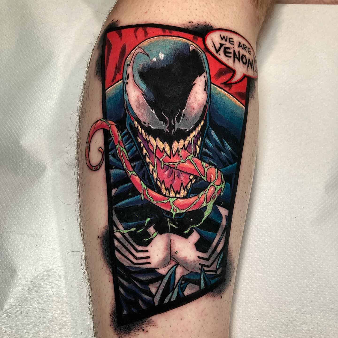 Colorful Venom Tattoos.