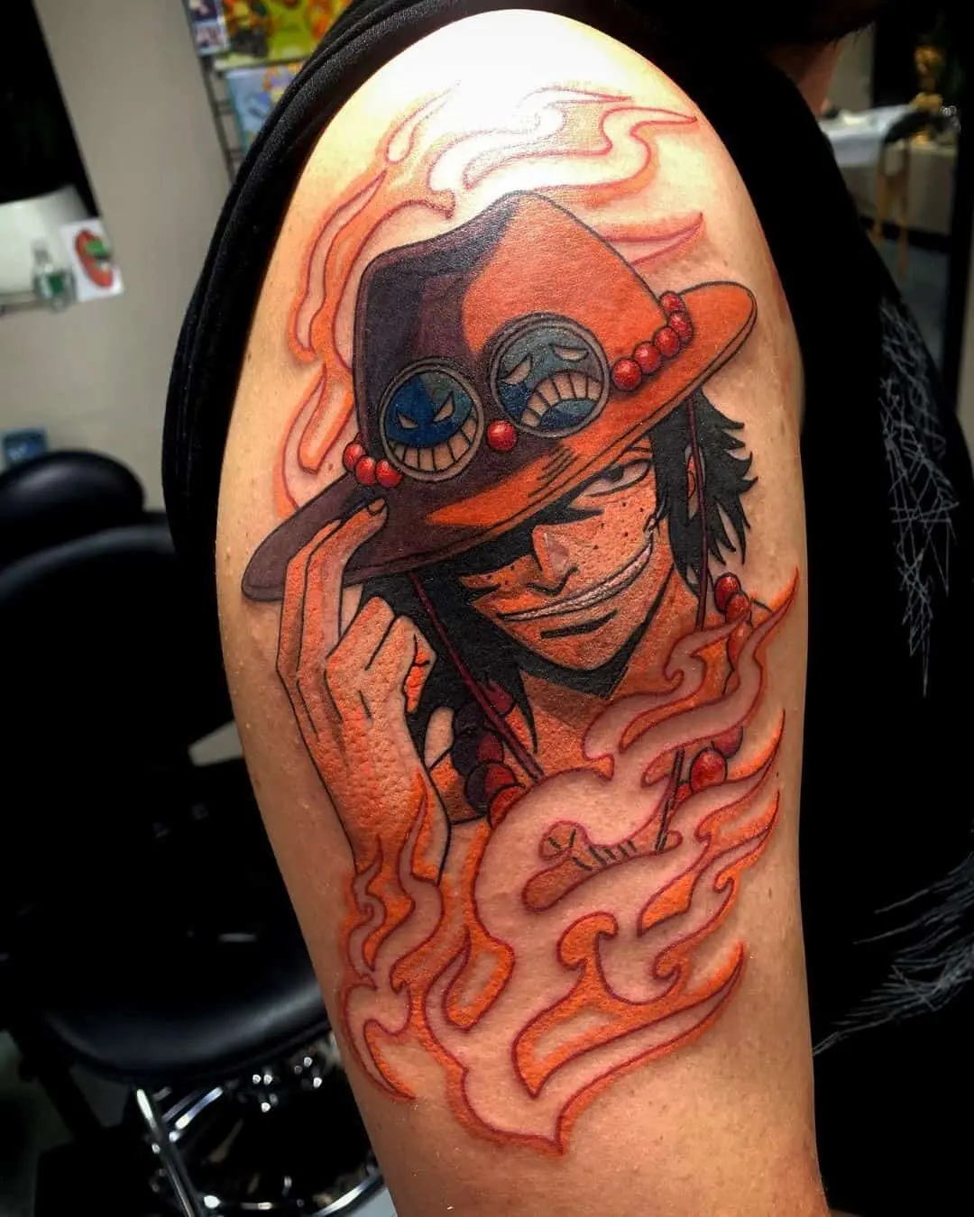 one #piece #ace #hat #tattoo  Ace tattoo one piece, Ace tattoo