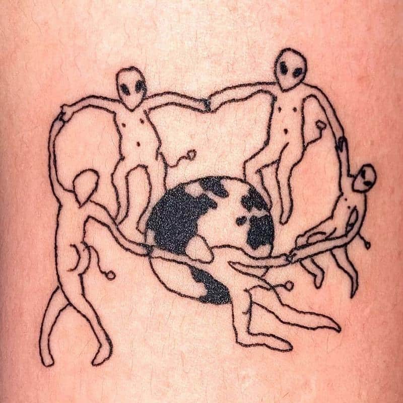70+ лучших идей татуировки пришельцев: дизайны мистических чернил на 2022 год
