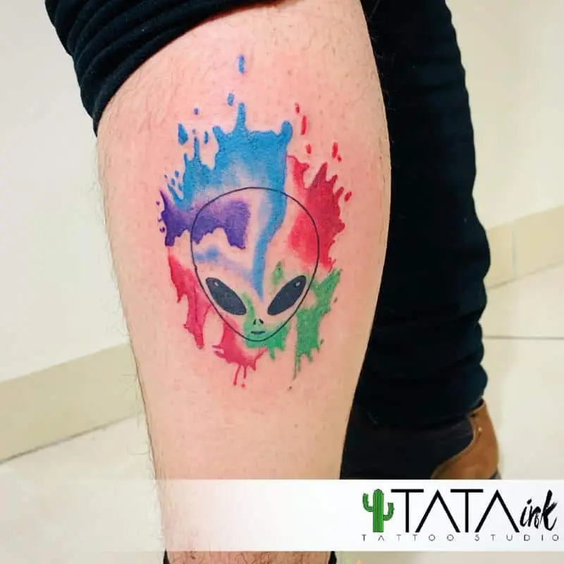 TakosTattoo  Trippy Alien Tattoo takostattoo  Facebook