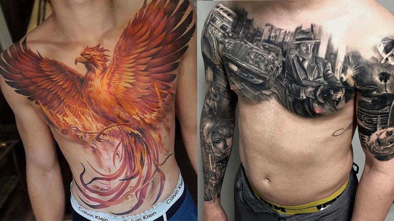 Дизайн татуировки на груди для парней &#8212; Где найти лучшие идеи изображения груди