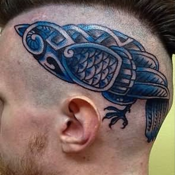Celtic head tattoo